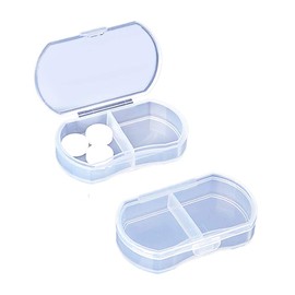 INVODA Daily Pill Case Small Travel Organiser for Medicines Vitamins Supplement (1 Piece, White)