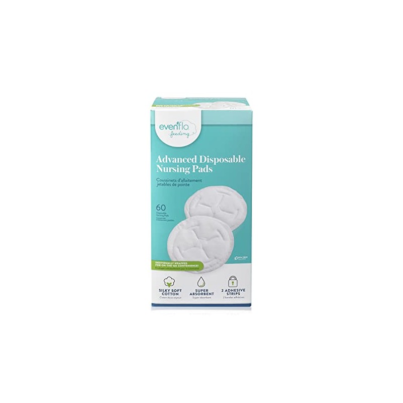 Evenflo Feeding Almohadillas Desechables para Lactancia, Transpirables y de Alta
