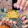 Uñas de Punta Francesa Autoadhesivas Manicura Francesa Pegatinas de Arte