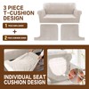 KPPKOU Stretch T Cushion Sofa Slipcover 3 Pieces Sofa Covers