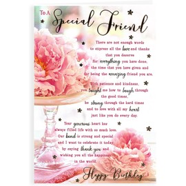 To A Special Friend Birthday Card - Size 6" X 9"