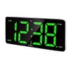 Technoline WT486 Radio-Controlled Alarm Clock with Large Display, LED Green,