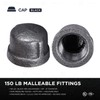 SUPPLY GIANT CNDQ0400 2" Black Malleable Iron Pipe Cap for