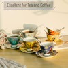 BTaT Porcelain Tea Cup Set - 6 Pieces, Includes Spoons,
