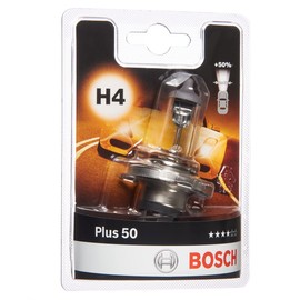 Bosch H4 Plus 50 Lamp – 12 V, 60/55 W, P43t – Pack of 1