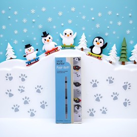 Penguin Kawaii Sticky Notes, Page Flags, Index Tabs, Self-Stick Memo Pad with Cute Animal Designs