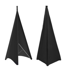 SUPVOX 2pcs Speaker Stand Cover Polyester Cloth Stage Accessory Black Shading Cover