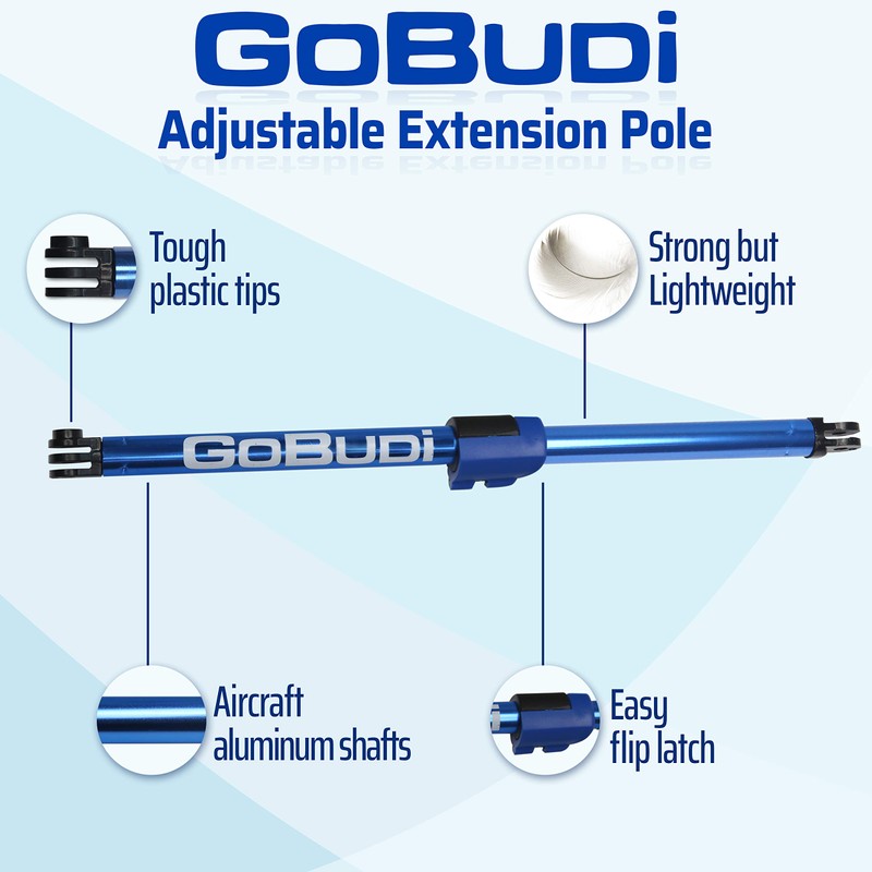 GoBUDi Barra de extensión ajustable compatible con todas las cámaras