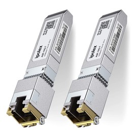 2 Pack 10GBASE-T SFP+ Module 1.25/2.5/5/10G SFP+ RJ45 Module Compatible with Cisco SFP-10G-T-S, Netgear, Ubiquiti, D-Link, Supermicro, TP-Link, Broadcom, Linksys, F5 and More Multi-Rate Optical