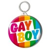 Gift Insanity GAY BOY RAINBOW BACKGROUND SHORT CHAIN KEYRING BOTTLE