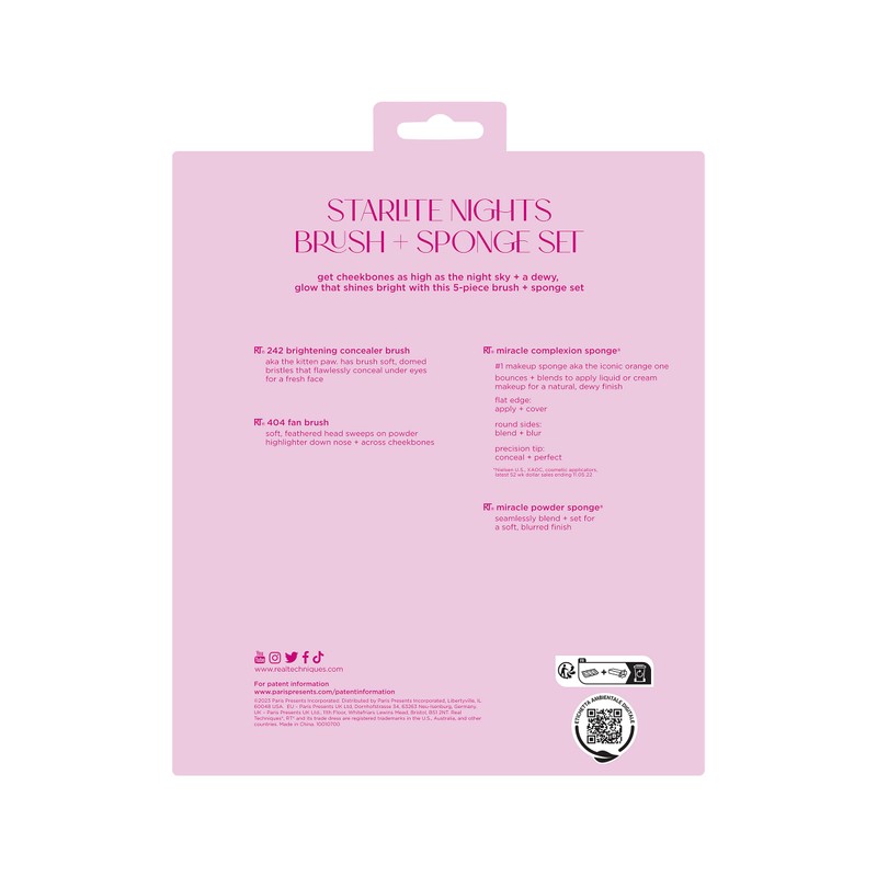 Real Techniques Limited Edition Starlite Nights Brush + Sponge Kit,
