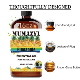 Pineapple Essential Oil, Pineapple Oil 16 Fl Oz 480ML for Diffuser Humidifier Yoga Cleaning DIY Candle Soap Making Essential Oils
