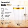 Vasos Elegantes, Dorado, 12 oz