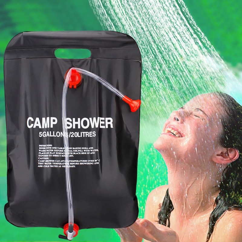TRIXES 2 x 20 Ltr Camping Shower - Portable Solar