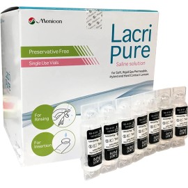 Menicon LacriPure Saline Contact Lens Solution, for Lens Rinse & Insertion