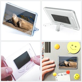 Classic Rectangle Magnet with Stand - Grey Seal Sunbathing Nature Wildlife - Fridge Locker Office Whiteboard Toolbox #52934