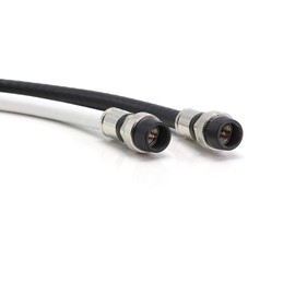 75' Feet, Black RG6 Coaxial Cable with Rubber booted - Weather Proof - Outdoor Rated Connectors, F81 / RF, Digital Coax for CATV, Antenna, Internet, & Satellite