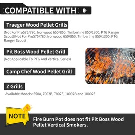 Pellet Grill Upgrade 5-Piece Kit-2.0 RPM Auger Motor, Induction Fan, Fire Burn Pot, Hot Rod Ignitor for Traeger, Pit Boss, Camp Chef Wood Pellet Grill Parts Replacement