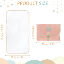 Baby Changing Mat, Travel Changing Mat, Foldable Changing Mat, Travel Foldable Changing Mat, Portable Changing Mat, Portable Changing Mat for Babies (Pink)