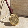 Serenity Prayer Men Necklace - Medallion Rustic, Coin, Silver Cross