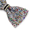 DiBanGu Rainbow Rhinestone Bow Ties for Men Solid Color Diamond