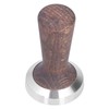 58mm Tamper Tool Black Walnut 304 Stainless Steel Portable Coffee