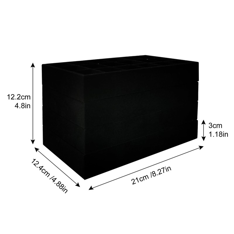 SCIKHEFT Stackable Jewelry Trays Velvet Drawer Organizer Inserts Tray Jewelry