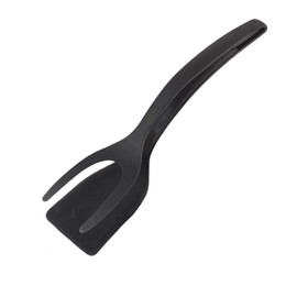 Spatula for fried eggs - scoop - tongs - barbecue - for turning eggs - pancakes - crepes - pancakes - heat resistant - black color