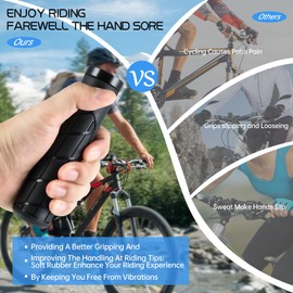 Bicycle Grips Ergonomic Soft Rubber Non Slip Iron