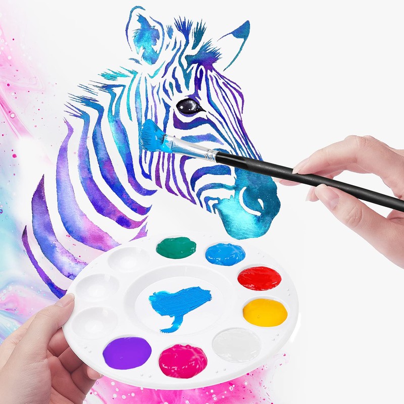 6 Pack Paint Tray Palettes, Plastic Paint Pallet for Kids