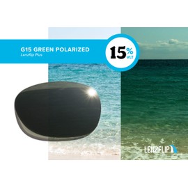 LenzFlip Polarized Replacement Lenses Compatible with Rayban New Wayfarer RB2132-52mm Sunglasses - Crafted in USA - G15 Green Polarized, 52mm