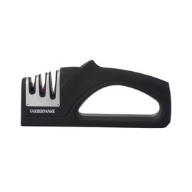 Farberware Edgekeeper 3 Stage Handheld Kitchen Knife Sharpener, Black