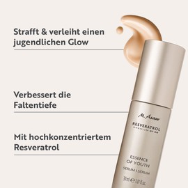 M. Asam Resveratrol NT50 Essence of Youth Serum (30 ml) - Rejuvenating Anti-Ageing Face Serum Tightens & Smooths Skin - Hyaluronic Serum with Resveratrol for All Skin Types, Face Care