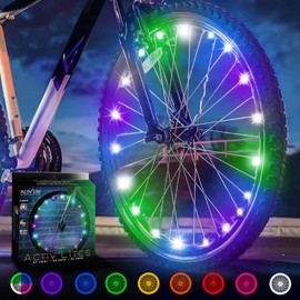 Bicycle Light (1 Wheel) Best Bicycle Lights for Night Riding Mens Bicycle Accessories Adult Bikes Gifts Men Who Have Everything Christmas Stocking Stuffers 5 6 7 8 9 10 11 12 Year Old Boys Girls Kids