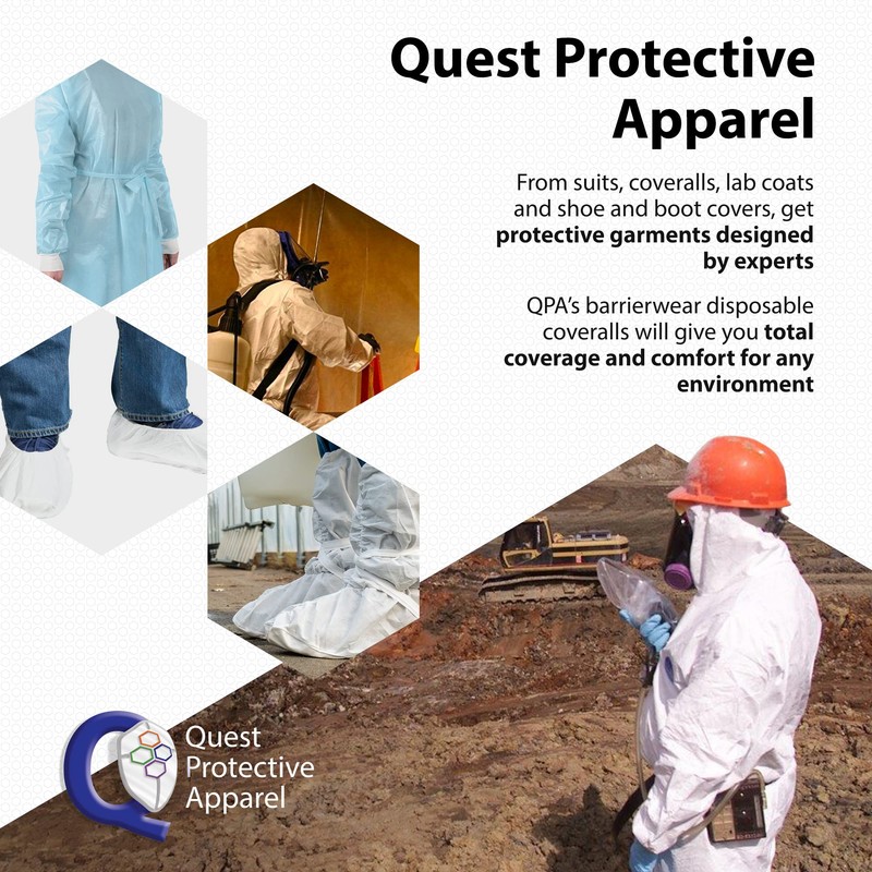 Quest Barrierwear Disposable Coveralls for Light Splash and Dry Environments