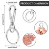TIESOME Metal Keyring Carabiner Hook Clip, 4 Pieces Key Ring