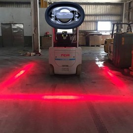 Fuguang [1Pack] LED Forklift Lights Red Line Forklift Safety Light Warehouse Working Area Warning Lights(8W Red Line)