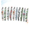 Baluue 10pcs Double-sided Nail Files for Manicure and Pedicure Half-moon