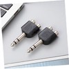 Levemolo 3pcs RCA to Adapter Y Splitter for Subwoofer Speakers