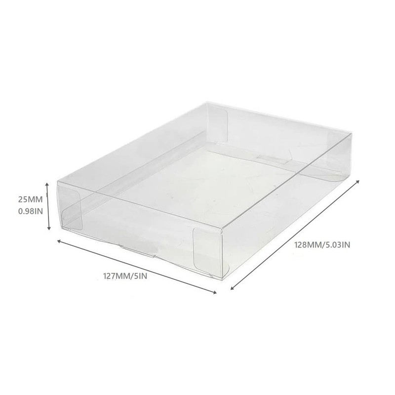 WICAREYO 10pcs Carts Clear CIB Case Sleeve Box Kunststoff Schutzhüllefür