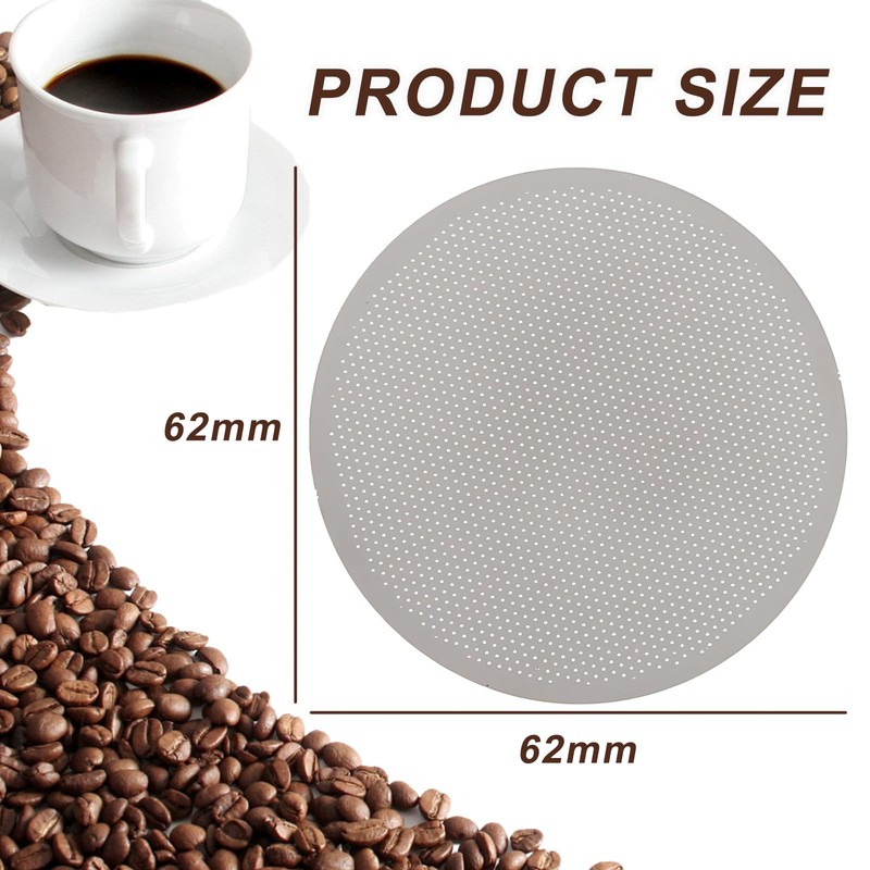 Stainless Steel Reusable Coffee Filter - Fine Mesh Metal Filter