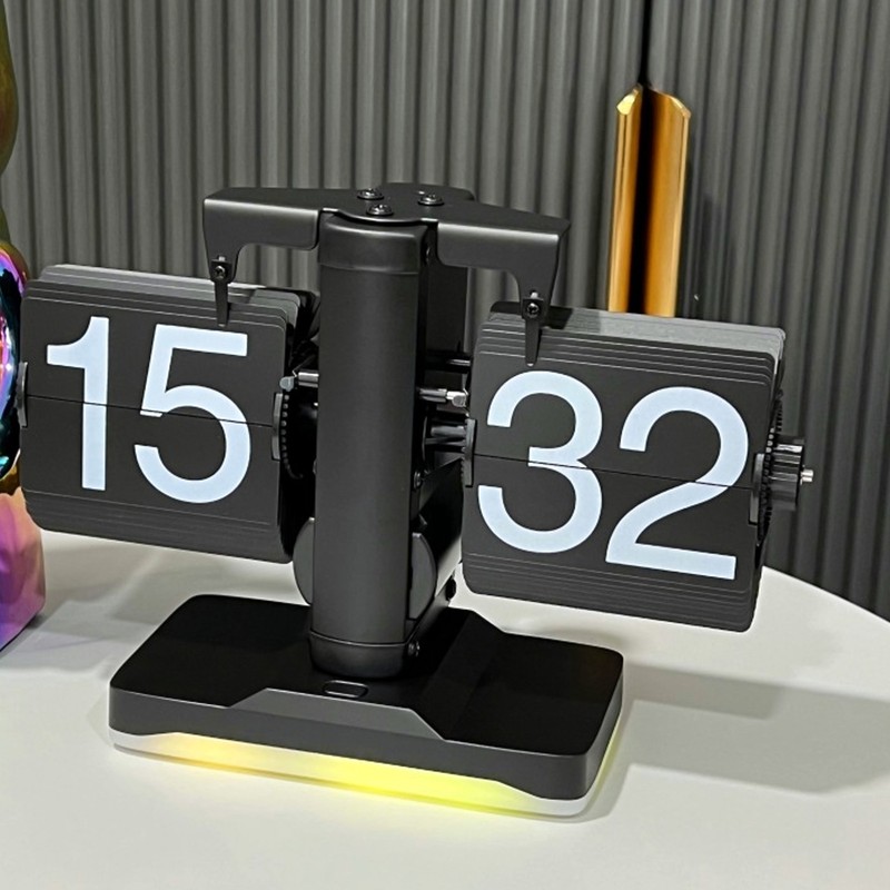 Retro Flip Down Clock Innovative Light Luxury Simple Design Flip