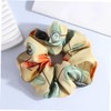 SAFIGLE 6pcs Floral Print Hair Scrunchies Set Elastic Ponytail Holders