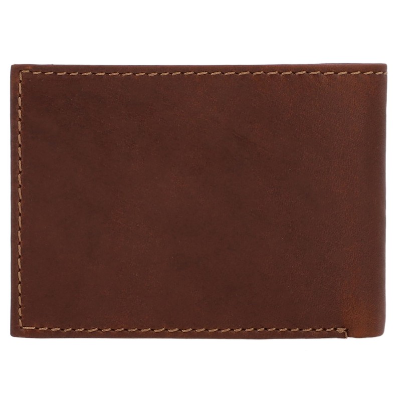 Gusti Lewi Men's Leather Wallet, Dark Brown 2, Retro