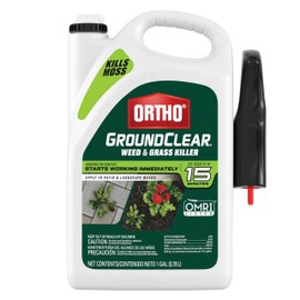 Ortho GroundClear Weed and Grass Killer with Comfort Wand, Kills Dandelions, Chickweed, Crabgrass, Moss and More in Patios and Landscapes, OMRI Listed, 1 gal.