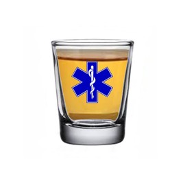 Rogue River Tactical EMT Star of Life Shot Glass Gift For EMS Paramedic