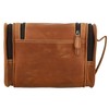 Gusti Chester Leather Toiletry Bag Wash Bag, brown, Wash bag