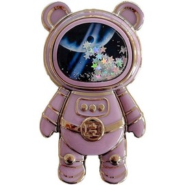 Pink Cute Phone Stand Holder,Cell Phone Astronaut Hidden Kickstand for Desk,Astronaut Phone Holder,Adjustable Tablet Phone Ring Stand with 3D Moving Star Sequins for Girls Women Cell Phone Stands 1 Pc