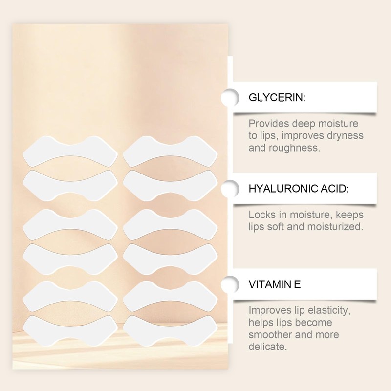 Anti-Wrinkle Patches for Lips, Elastic Anti-Wrinkle Band, Lip Balm, for
