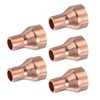 PATIKIL 5Pcs Copper Reducer 1/2" x1/4" ID Reducing Copper Coupling